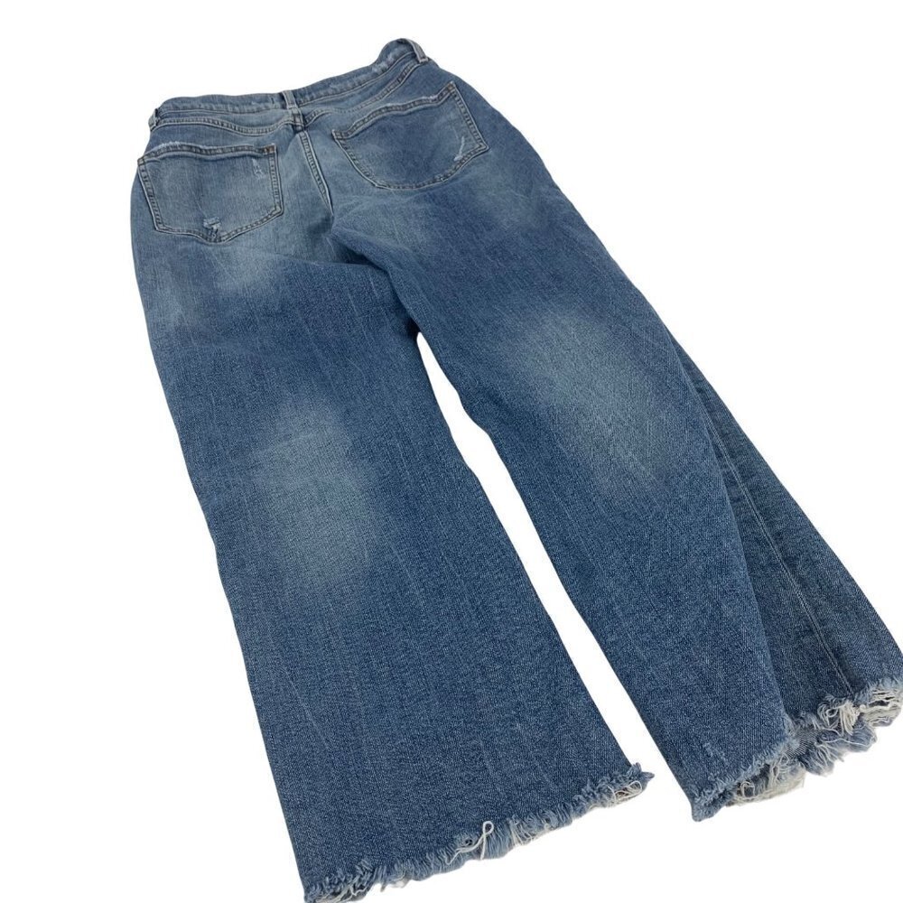 * River Island Bella Straight Leg Jeans UK 10 Frayed Hem Medium Wash - Picture 16 of 16